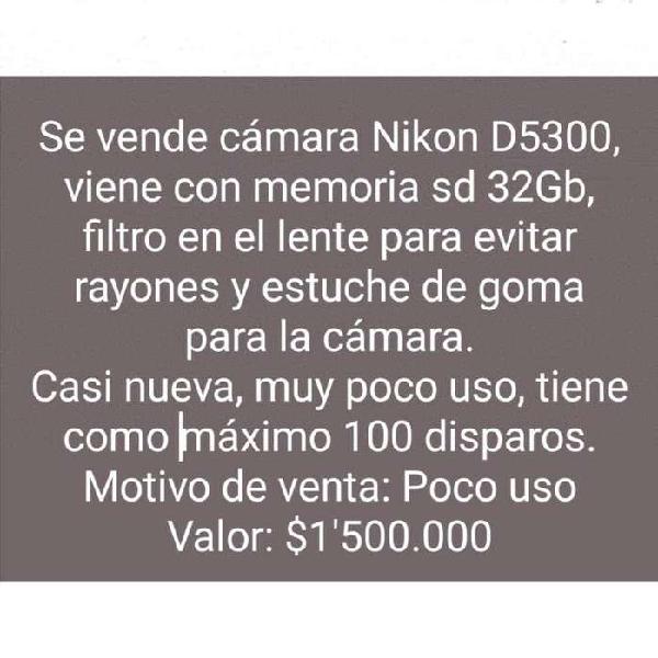 Vendo cámara Nikon D5300