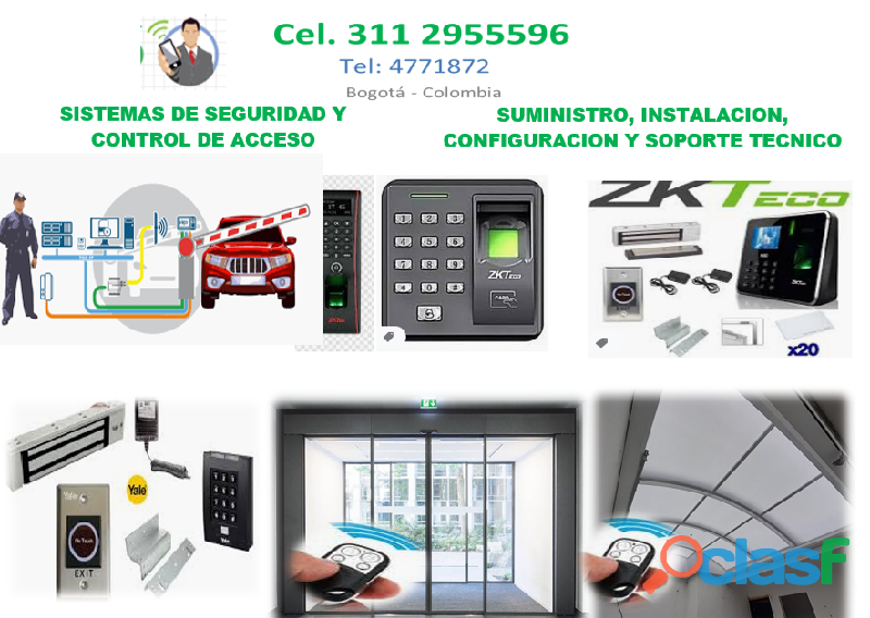 Control de acceso Bogotá, Suministro, instalación y