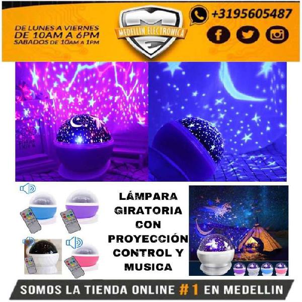 LAMPARA LED PROYECCION RECARGABLE CON MUSICA Y CONTROL,