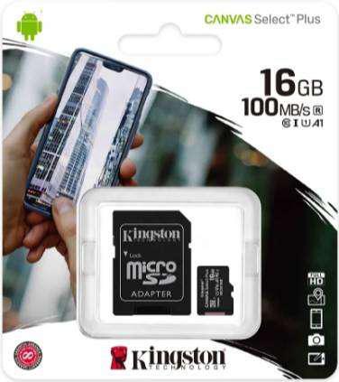 MEMORIA MICRO SD DE 16 GB KINGSTON 100% ORIGINAL