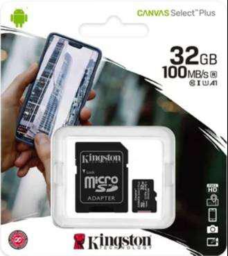 MEMORIA MICRO SD DE 32 GB CLASE 10 MARCA KINGSTON Y/O