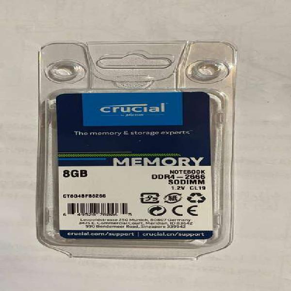 MEMORIAS DDR4 8GB CRUCIAL NUEVAS