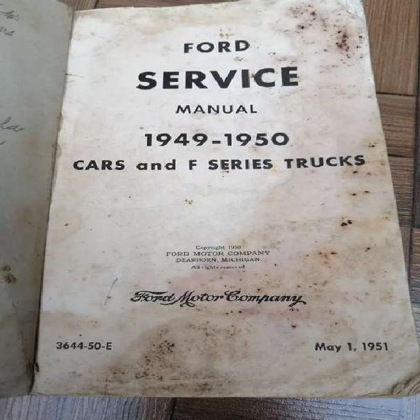 Manual antiguo de la marca FORD 1.950 completo con muy