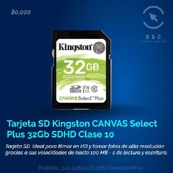 Memoria Kingston Canvas Select Plus Sdhc De 32gb Sd