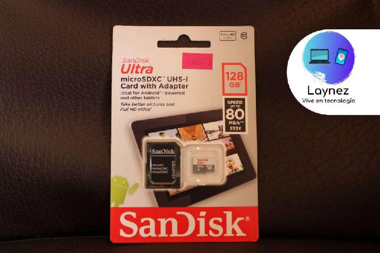 Micro SD Sandisk Clase 10 128GB