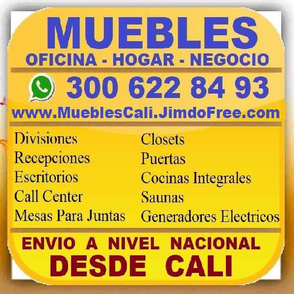MUEBLES OFICINA Y HOGAR - CLOSETS - PUERTAS MADERA - CALL