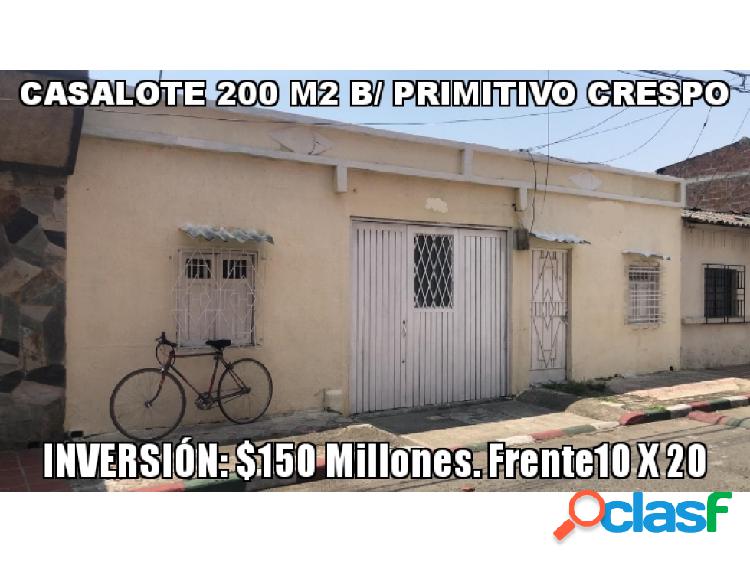 Casalote 200 M2 Vehicular B/ Primitivo Crespo