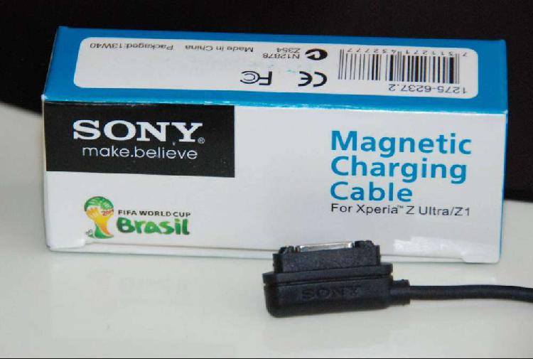 Cable SONY magnético original color negro para celulares