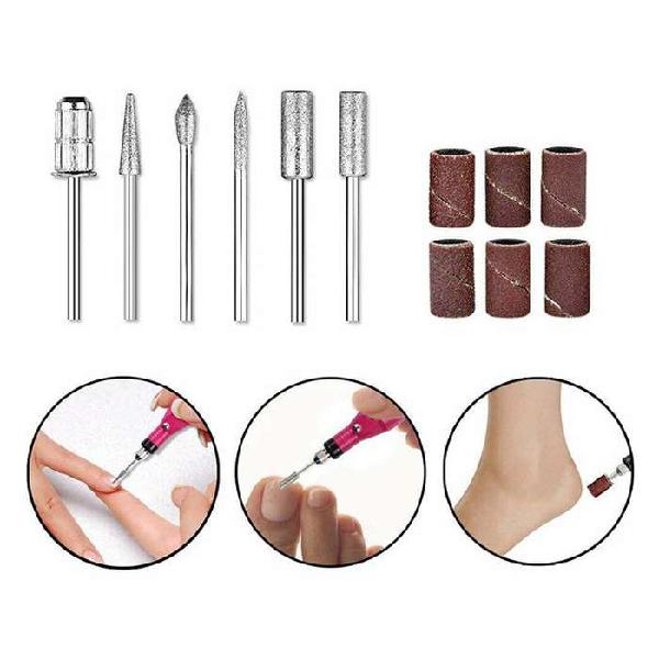 Kit Pulidor De Uñas Eléctrico Acrílico Manicure Pedicure