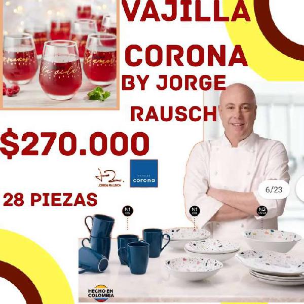 Vajilla completa Corona by Jorge Rausch
