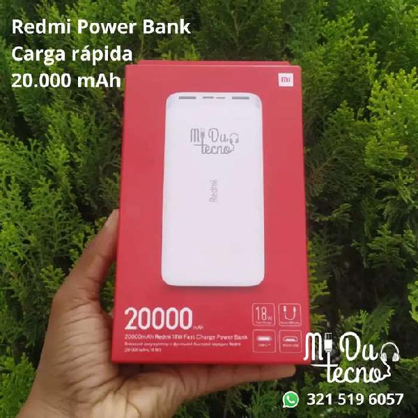 Xiaomi power Bank 20.000 mAh - carga rápida
