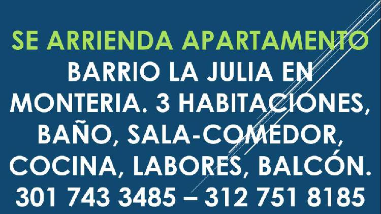 se arrienda apartamento