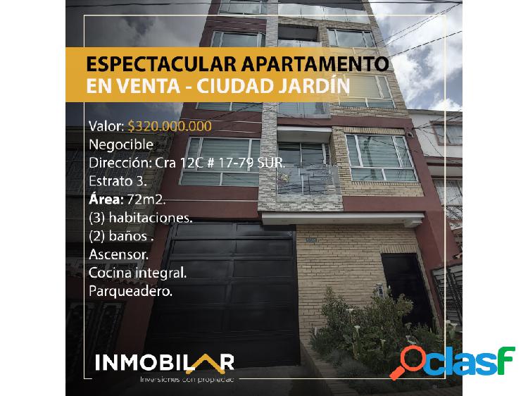 Apartamento con ascensor en venta Bogotá- Ciudad Jardín