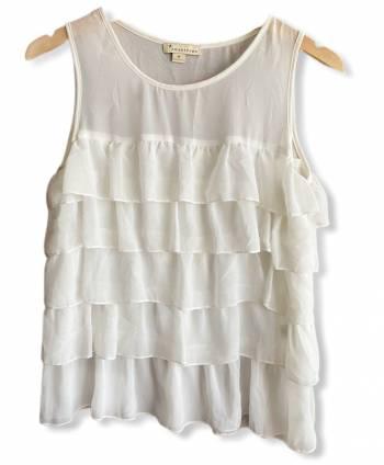 Blusa Blanca Arandelas