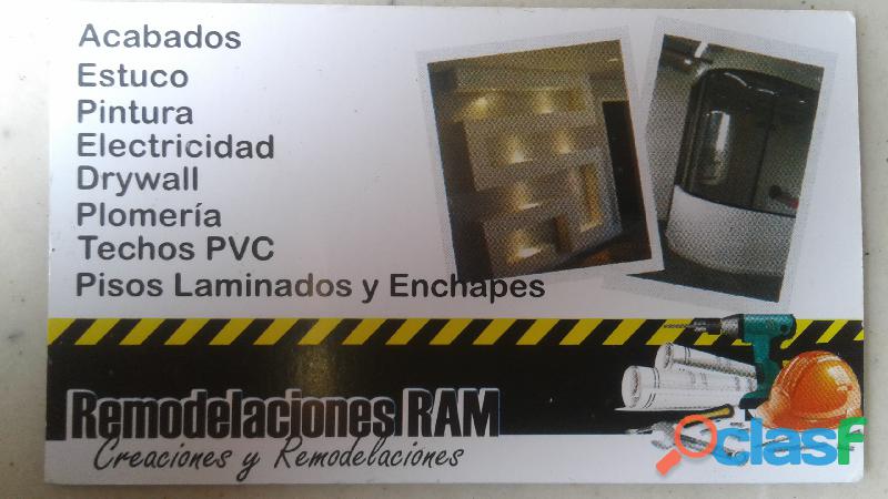 CREACIONES, REMODELACIONES Y ACABADOS PARA SU HOGAR U