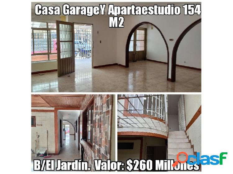 Casa 154 M2 con Garaje, Antejardín y Apartaestudio B/ El