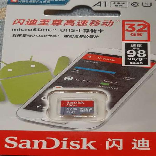 Micro Sd Sandisk clase 10 A1 U1, 32 gigas