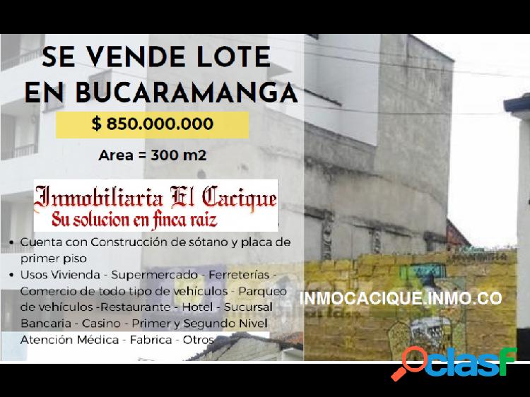 LOTE EN VENTA EN EL MEJORAS PUBLICAS BUCARAMANGA– 300 M2