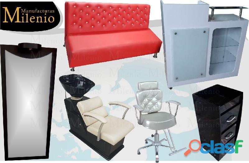 145 ICONICOS MUEBLES PARA BARBERIA, LAVACABEZAS, SILLA DE