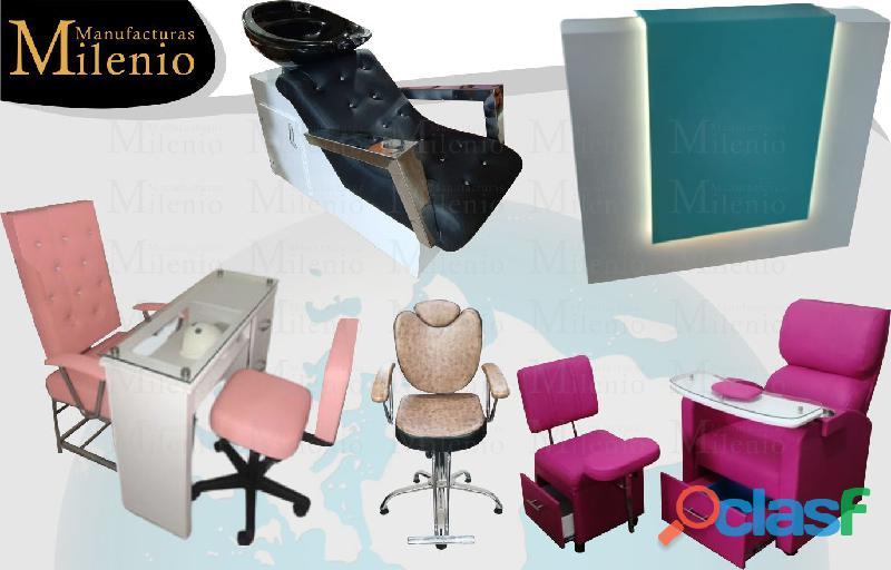 259 CAPACES MUEBLES PARA SALONES DE BELLEZA, SILLA DE CORTE,