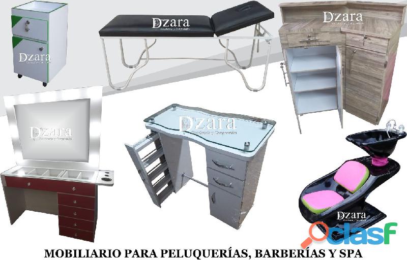 94 PRESTIGIOSA FABRICA MUEBLES PARA BARBERIAS, LAVACABEZAS,