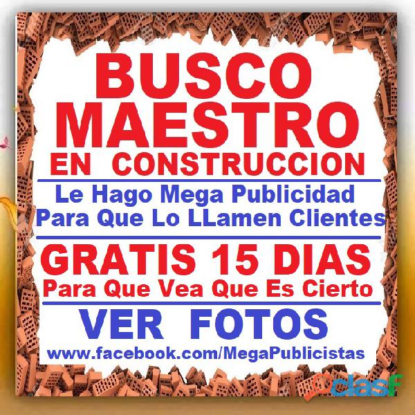 ⭐ BUSCO Maestro De Obra, Oficial Construccion, Albañil,