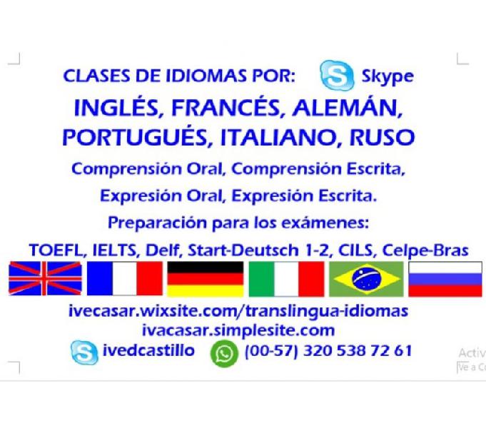Clases de Inglés, Francés, Portugués, Alemán, Italiano y
