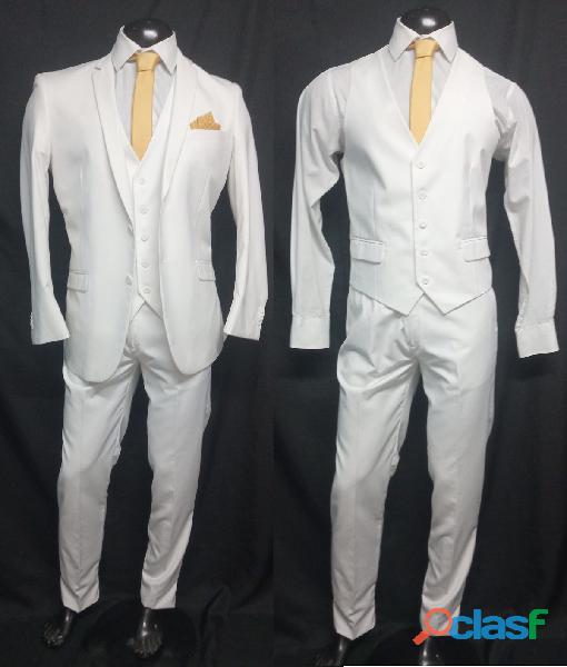 Alquiler de traje Slim Fit blanco para hombre