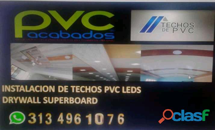 INSTALACION TECHOS PVC
