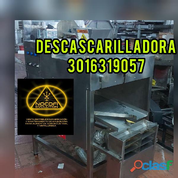 DESCASCARILLADORA CON ZARANDAS PARA CLASIFICAR NIBS DE CACAO