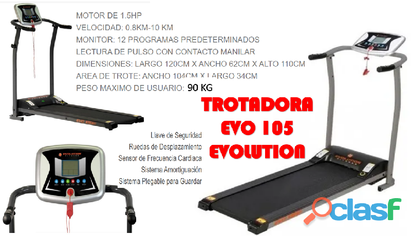 Trotadora Eléctrica EVO 105 EVOLUTION