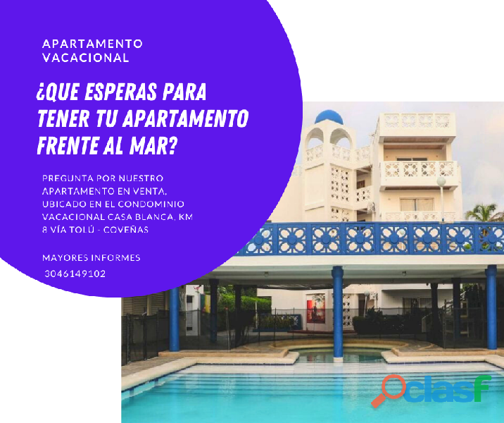 venta de apartamento vacacional en Coveñas Sucre