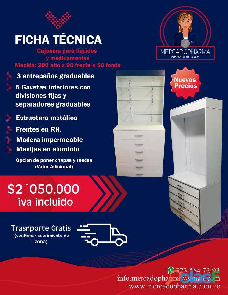 promoción de muebles para medicamentos en Medellin