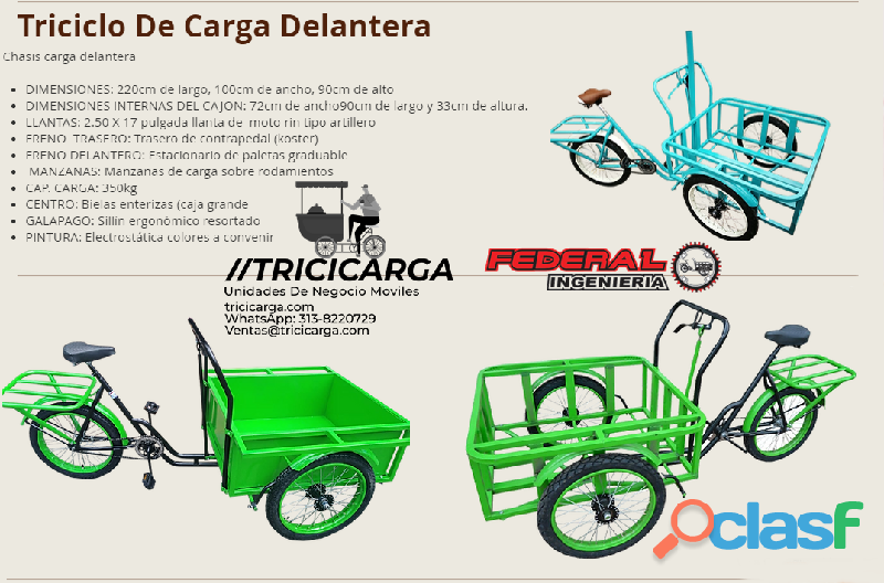 triciclos de carga y venta movil