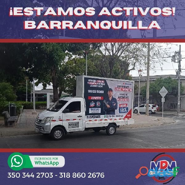 Vallas fijas, carro valla y perifoneo en Barranquilla