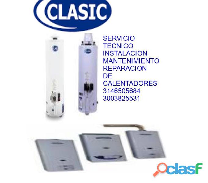 Instalación de calentadores Clasic Servicio 3114737399