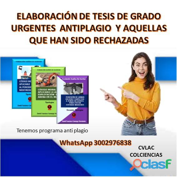 TESIS RECHAZADAS ASESORÍAS