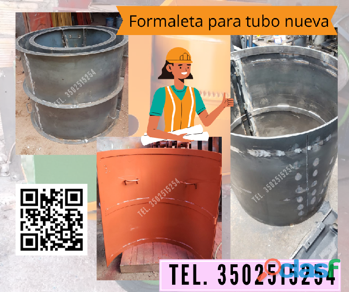 Formaleta metalica para tubo de alcantarillado