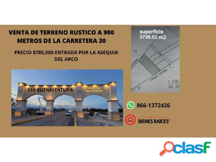 VENTA DE TERRENO RUSTICO EN SAN BUENA