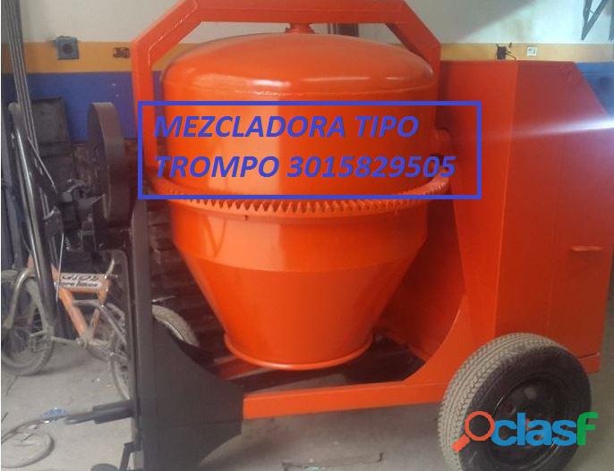 mezcladora tipo trompo con motor acpm