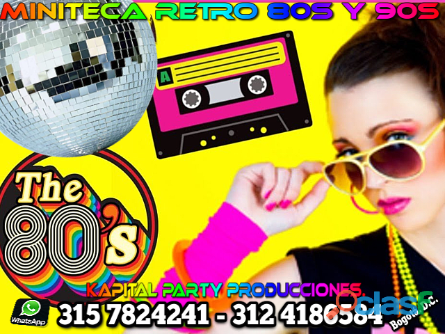 Minitecas Retro 80s Y 90s Bogota Bola De Espejos Humo