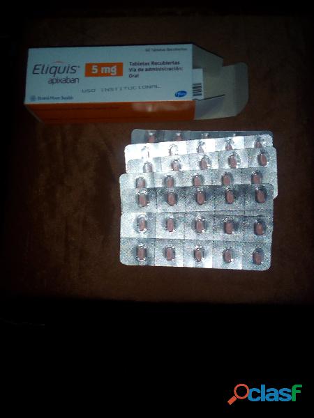vendo caja medicina apixaban 5 mg 60 und.