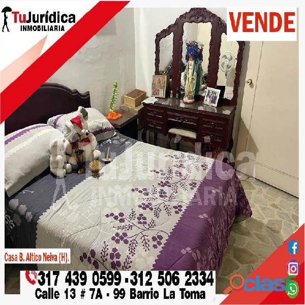 SE VENDE HERMOSA CASA BARRIO ALTICO NEIVA (HUILA COL)