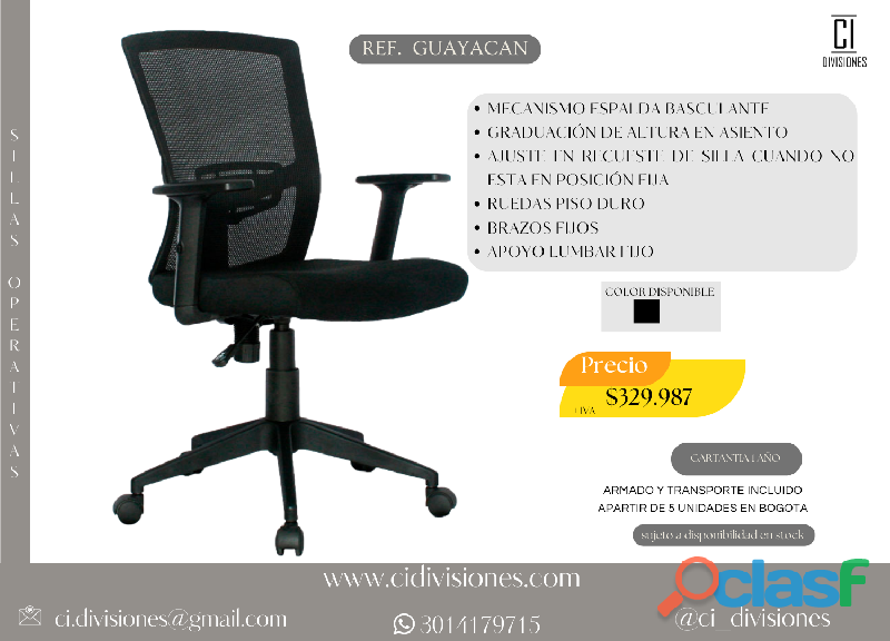 Sillas de escritorio, sillas para oficina, hogar o negocios
