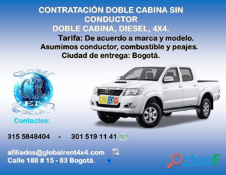 TRABAJO PARA CAMIONETAS PICKUP DOBLE CABINA BOGOTA