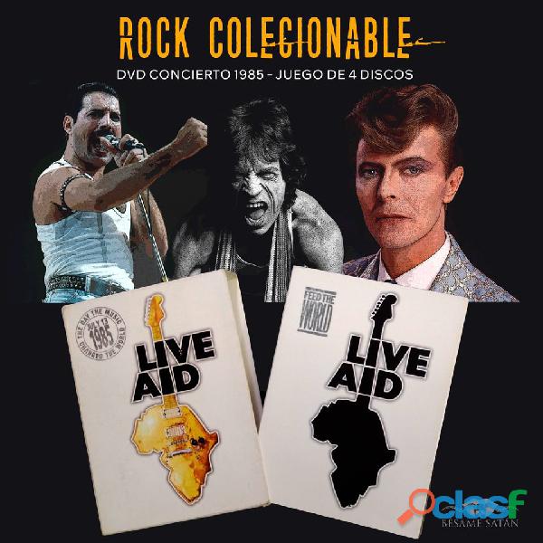 ROCK COLECCIONABLE LIVE AID DVD 1985 JUEGO DE 4 DISCOS