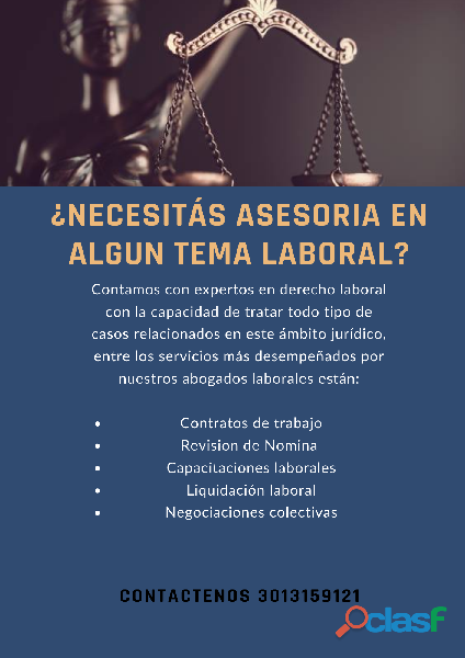 Asesoría legal y jurídica en Derecho Laboral