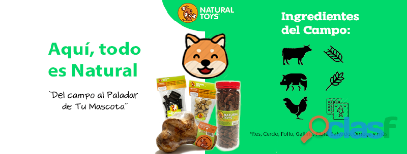?Natural Toys? Snack saludables para perros y gatos