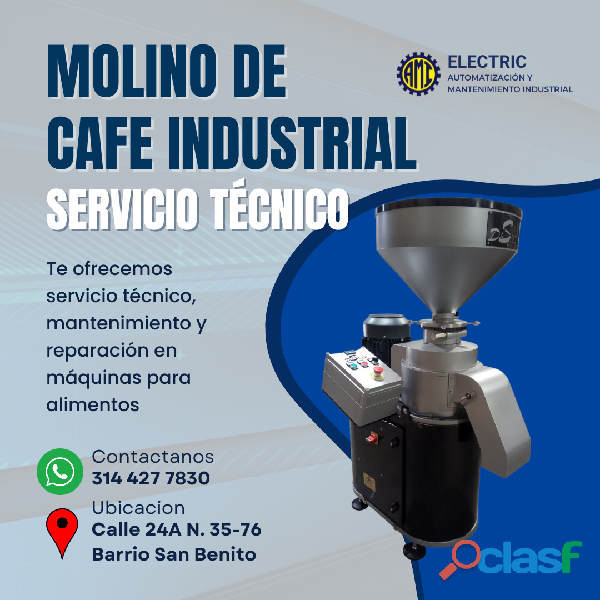 Servicio técnico molino de café industrial