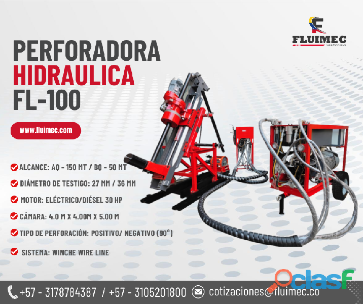 PERFORADORA HIDRAULICA FL–100 PARA TRABAJOS EN TODO